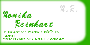 monika reinhart business card